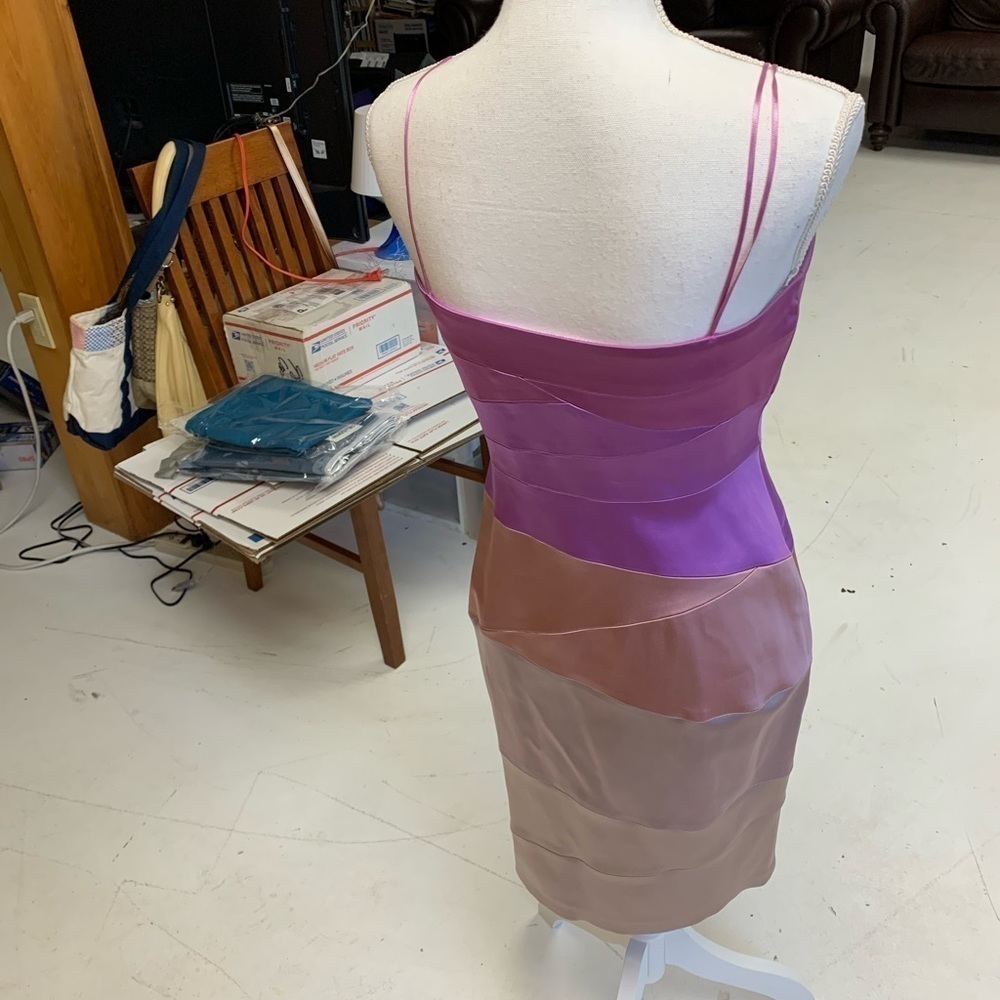 JAX mini/midi sheath cocktail dress size 6 pink/champagne ombre #newyearseve - Picture 2 of 6